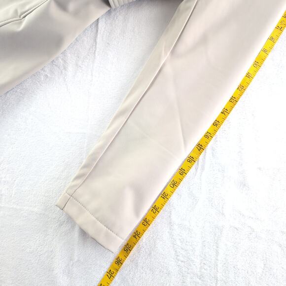 Sebby Double Breasted Cream SoftShell Trench Coat Detachable Hood Women's Large - Picture 9 of 10